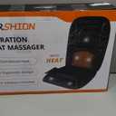 Back Massager with Heat,Heated Seat Cover Cushion with 5 Vibrating Massage Nodes Chair Pad for Pain Relief Home Office Use (Black)