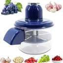 Automatic Electric Peeler for Garlic &Small Fruit, Portable Rechargeable Electric Grapes Peeling Machine for Home,Outdoor Picnic,Commercial Kitchen (Blue)