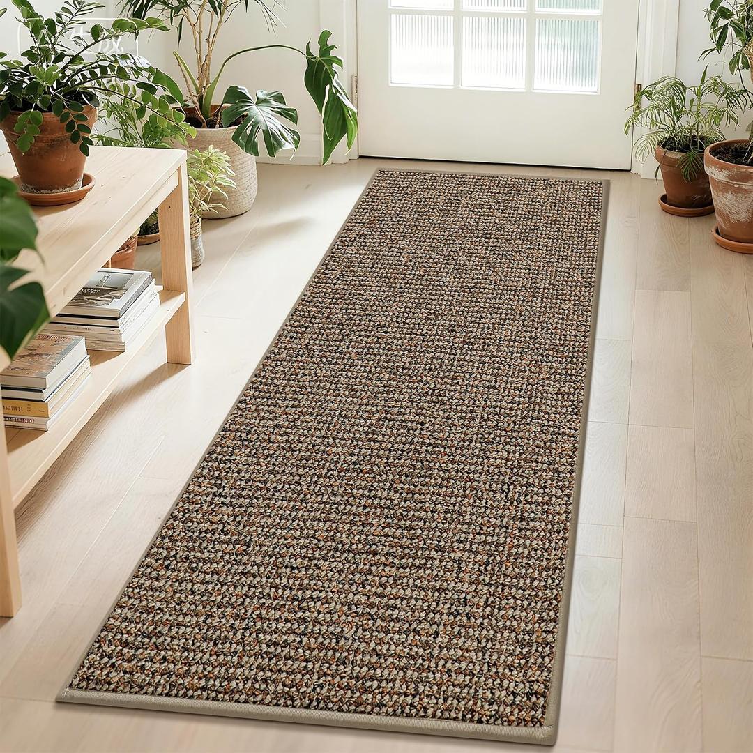 BEQHAUSE Hallway Runner Rugs 2x6, Hallway Rug Non-Slip Washable(Rolled-Up NO Creases), Runner Rug Absorbent Stain Resistant Hall Rug Carpet Runner, Entryway Rugs Floor Mat Laundry Room Rugs, Taupe