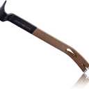 Spec Ops Tools 15" Flat Pry Bar Crowbar, Curved Rocker Head, Teardrop Nail Puller, High-Carbon Steel