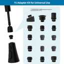 Kitchen Faucet Head Replacement, Pull Down Kitchen Faucet Sprayer Head with 9 Adapter Kit, 3 Function Kitchen Sink Faucet Spray Head, Matte Black Finish Kitchen Faucet Sprayer