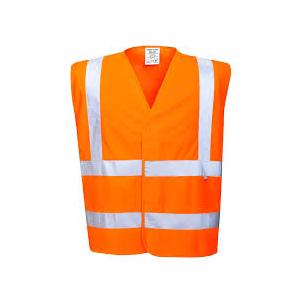 Bright Orange Work Safety Vest, Size Medium