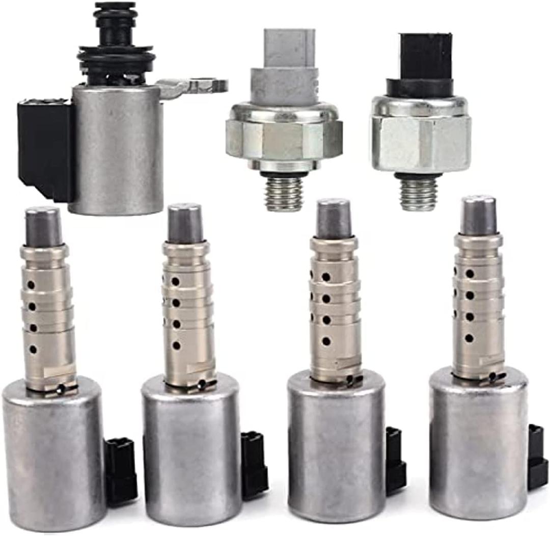 JF017E RE0F10E Transmission Solenoids Kit with Pressure Sensor Compatible with Nissan Altima Infiniti JX35 2012-2016