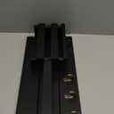 Mail Organizer for Wall Mount  Key Holder with Shelf Includes Letter Holder and Hooks for Coats, Dog Leashes  Rustic Wood with Flush Mounting Hardware (16.5 x 8.7 x 3.5) (Black)