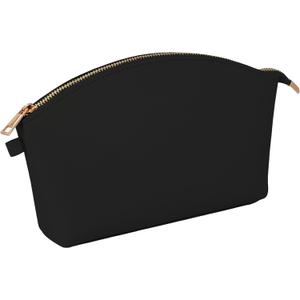 HIFA Leather Makeup Bag, Travel Makeup Bag -Perfect Size, Top Zipper Closure, Lined Inside- Makeup Case, Makeup Organizer Bag