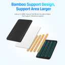 Airplane Foot Hammock for Plane Travel Essentials, Airplane Foot Rest with 2 in 1 Removable Support Pad, Adjustable Foot Hammock with Thicken Memory Foam, Foot Rest for Plane Travel Foot Leg Rest (Black)