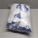 Floral Bedding Quilt Set Bedspread - Blue Floral Quilt Lightweight Reversible Dyed Oversized Bed Spread Coverlet with 2 Pillowsham for Home All Season Tropical Luxury Royal (Oversized King)
