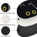 Halloween Black Cat Bath Mats for Bathroom 20x30 Inch Non Slip Washable Black Cat Bathroom Rugs Plush Soft Absorbent Halloween Home Decor Rug (1'8" x 2'6" (Oval))