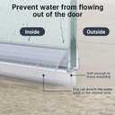 AmazerBath Frameless Shower Door Bottom Seal 39 inch (Set of 2) - Clear, Suitable for 3/8 Inch Glass, Modern Style