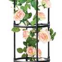 Garden Trellis for Climbing Plants Outdoor, Metal Plant Trellis with PE Coated, Rustproof Plant Support for Flowers Vegetable Vine, Tomato cage for Potted Plants Indoor Outdoor,Lightweight - 1 Pack