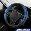 Skechers Air-Cooled Steering Wheel Cover,Air Cool Mesh Leather Car Steering Wheel Cover Universal Fit 14" 1/2-15" Car Wheel Protector for Men Women Fit Suvs,Vans,Sedans,Car,Trucks,Blue