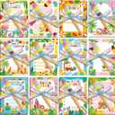 Eaasty 48 Pcs End of The Year Gifts Bulk Summer Notepads and Ice Cream Ballpoint Pens with Ribbon Graduation Last Day of School Gifts for Student Teacher Classroom Party Favor