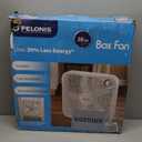 PELONIS PFB50A2BWW 3-Speed Box Fan for Full-Force Circulation with Air Condition