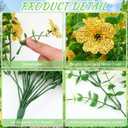4 Pack Artificial Trailing Hanging Flowers,Yellow | Silk Plastic Construction, Uv/water Resistant, 29 Inch Trailing Vines with 156 Blooms, Fits Porch, Balcony & Courtyard Decor