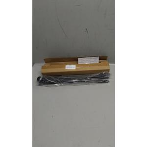 Matte Black Curtain Rods, 30-62 Inch, Stainless Steel for Bedroom, Living Room, Kitchen, Farmhouse, Outdoor