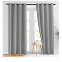 NICETOWN Light Gray Blackout Curtains 84 inch Long for Bedroom - Thermal Insulated Solid Grommet Light Blocking Window Curtains & Drapes for Living Room (2 Panels, 52 x 84 Inch, Silver Grey)