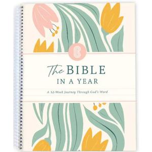 Bible In A Year 52-Week Study Fun Spiral Notebook Work Book Double Gloss Paper Material Weekly Devotional Journal