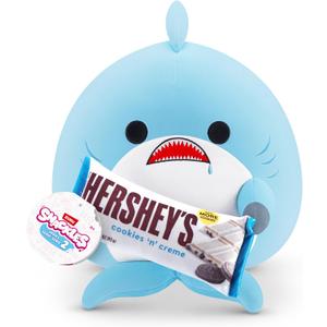 Snackles Series 2 Shark & Hershey (Cookies n Cream) 8 Inch Plush by ZURU, Ultra Soft Plush, Collectible Plush with Real Licensed Brands, Stuffed Animal, Giftable