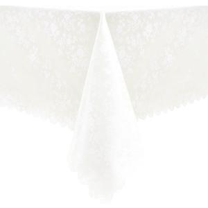 Romanstile Rectangle Vinyl Tablecloth,100% Waterproof Heavy Duty Oil Spill Proof Stain Resistant Plastic PU Table Cover with Flannel Backing for Kitchen, Dining (Rose Ivory White, 60 x 144) Romanstile Rectangle Vinyl Tablecloth,100% Waterproof Heavy Duty Oil Spill Proof Stain Resistant Plastic PU Table Cover with Flannel Backing for Kitchen, Dining (Rose Ivory White, 60 x 144)