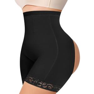 MERYOSZ Shapewear Shorts Tummy Control Underwear Butt Lifting Panties Shapewear High Waisted Faja Body Shaper Girdle (Large, Black)