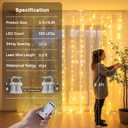 JMEXSUSS 600 LED Curtain Lights Outdoor, 9.5ft x 19.6ft Window Hanging Lights with Remote, Plug in, 8 Modes, Indoor String Lights for Bedroom, Wall, Xmas, Party, Backdrop, Wedding Decor, Warm White