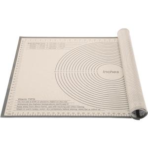 Silicone Pastry Mat 34x26 Inch - Nonstick Baking Mat Perfect for Dough, Pastry, Pie Crust, Fondant, Bread, Cookies, Pasta, Pizza (Gray)