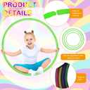 WinnerWhy 2 Pcs Toy Hoop Exercise Hoop Detachable Adjustable Plastic Toy Ring Playground Equipment for School Colored Circles Exercise Ring for Teens Dog Agility Equipment(Green,23 Inch)