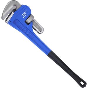 Gisafai 36" Straight Heavy Duty Pipe Wrench Set Plumber Adjustable Water Alloy Steel Grip Plumber's Wrench Plumbing Tools, Blue