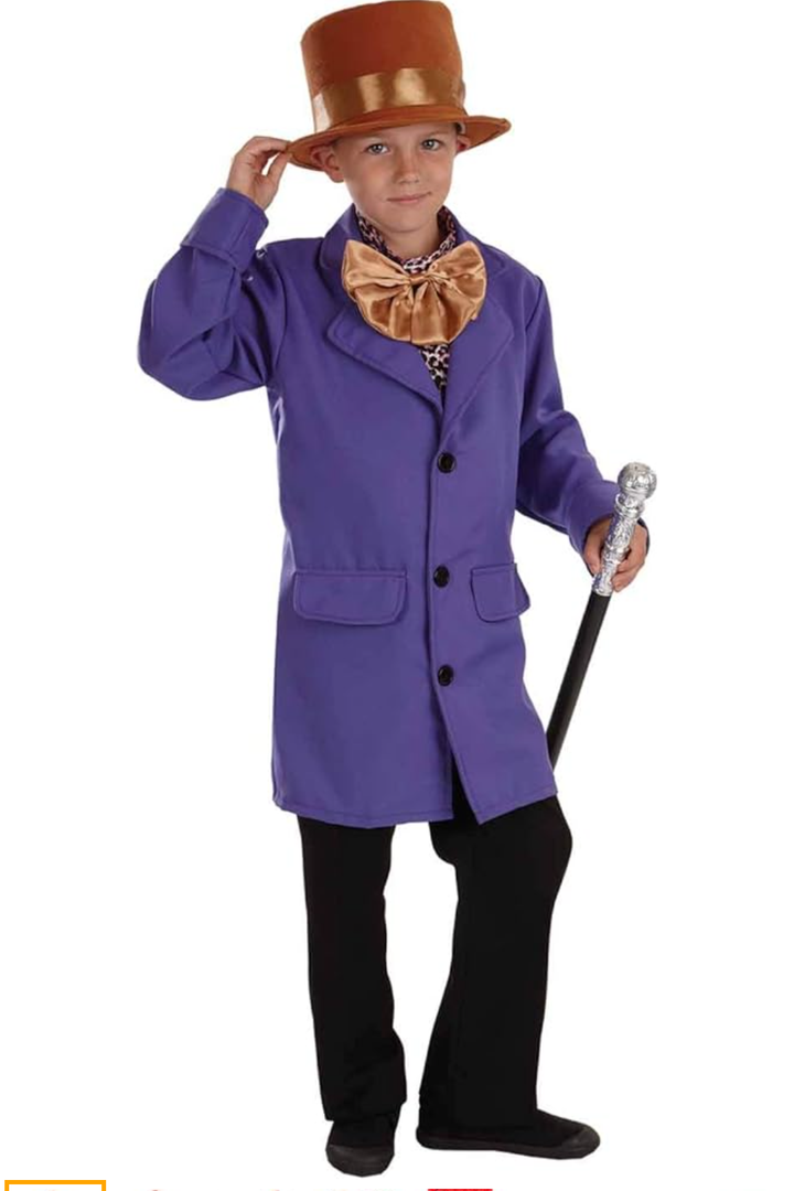 fun shack Kids Chocolate Factory Costume Kids, Kids Chocolate Worker Costume, Boys Book Character Costume for Kids, Small