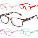 Gaoye Professional Reading Glasses for All Day - Computer Readers with Blue Light Protection - Value Pack 1.25