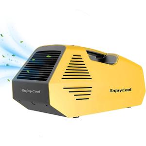 Portable Air Conditioner for Camping, 2380BTU Tent Air Conditioner for Camping 240W Camping Air Conditioner Low Power Consumption Indoor Outdoor for Tent Car Van Life (Yellow 2)