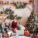 Blulu 10 Inches Purple Christmas Star Tree Topper Xmas Tree Topper Glitter Tree-top Star for Christmas Decorations