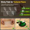 Floor Gap Fixer Tool, Heavy Duty Suction Cup Tool with Aluminum Handle, Floor Gap Repair Tool with 5pcs Reusable Sticky Pads for Uneven Laminate & Hardwood Flooring Tools