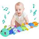 KMUYSL Baby Toys 0-6 6-12 Months, Sensory Music Animal Stuffed Toy for 0 1 2 3 4 5 6+ Months, Plush Toy with Crinkle and Rattles for Infant Newborn, Tummy Time Toys Gifts for 0-3-6-12 Month