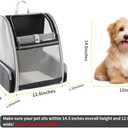 Texsens Innovative Traveler Bubble Backpack Pet Carriers for Cats and Dogs (Black)