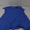 OFEEFAN Summer Dresses for Women 2025 Loose V Neck Short Sleeve Casual T Shirt Dress Sundresses Swimsuit Coverup with Pockets XL Bright Blue