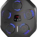 Music Boxing Machine with Boxing Gloves Bluetooth Wall Mounted Boxing Machine Training Punching Exercise Suitable for Adults Kids Home, Office and Indoor Use - Black