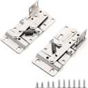 Chibery 4 Pack Tip Out Tray Hinges, Scissor Hinges for Kitchen Sink or Bathroom Cabinet Organizer, Sink Front Drawer, Compatible Both Face Frame  Frameless - Nickel Plated Steel