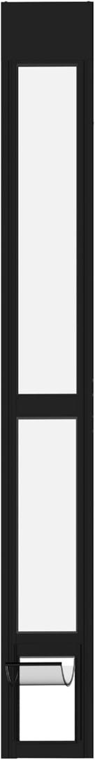 Hakuna Pets Black Glass Patio Pet Door for Sliding Doors, Small | Adjustable Height up to 83.5, Damage-Free or Permanent Install, Locking Panel Included