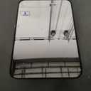 Vintage-Style Bathroom Wood Black Cabinet with 16.5''x24'' Black Metal Frame Curved Mirror, Recessed Medicine Cabinet, Bathroom Storage Cabinet