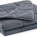 TONGDADA Weighted Blanket (Dark Grey, 108 in x 96 in)