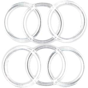 1.75 inch Clear Plastic Acrylic Mini Craft Rings 1/4 inch Thick 24 Pieces
