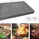 WANLIAN Lava Grill Steak Stone,Grilling Stone,Tabletop Grill Cooking Stone,11.8x7.9 x1in Grilling Plate for Oven and Barbecue Cooking Meat,Fish,Vegetable and Pizza