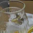 Amzcku Glass Pitcher with Lid, 68 oz/ 2 Liter 2Pack Vintage Water Pitcher,Glass Water Carafe for Cold Brew, Coffee, Lemonade, Iced Tea,Beverage, Heat Resistant Jug