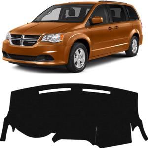 KUST Black Dash Cover for Dodge Grand Caravan 2011-2020(SE,SXT,GT)/Chrysler Town & Country 2011-2016 Polyester Dashboard Cover Non-Slip Center Console Dash Cover Accessories for Grand Caravan