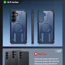 FNTCASE for Samsung Galaxy S26 Case: with [Magnetic Ring Kickstand] [Screen Protector] [Compatible with MagSafe] [Military-Grade Drop Protection] Dual-Layer Protective Textured TPU Phone Cover Blue