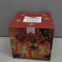 Christmas Lighted Gift Boxes with Lace Cloth, Pre-lit Lights Gift Boxes Set of 3, Light up Present Boxes Set Battery Operated with Different Sizes for Holiday Indoor Outdoor Decorations