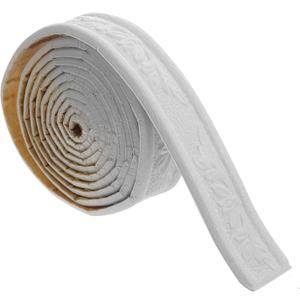 DEARMAMY 1 Rolls 90" x 1.57" Crown Molding Wallpaper Border, 3D Wall Edging Self Adhesive White Peel and Stick Molding Trim Decorative Edging Baseboard Lines for Mirror Border Wall DIY Decor