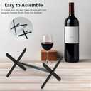 Tabletop Freestanding RackSmall Metallic Black Countertop Bottle Holder for Champagne StorageSingle Bin Organization fit Seamlessly into Your Kitchen and Home Decor(4pcs,Black)