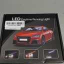 Qasim Sequential LED Strip, 12inch Car LED Flexible Strip Lights Turn Signal Switchback White/Amber Daytime Running Light for Headlights Retrofit-1Pair (11.8 inches)